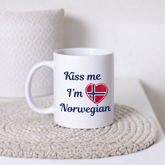 Kiss Me I'm Norwegian 11oz Mug