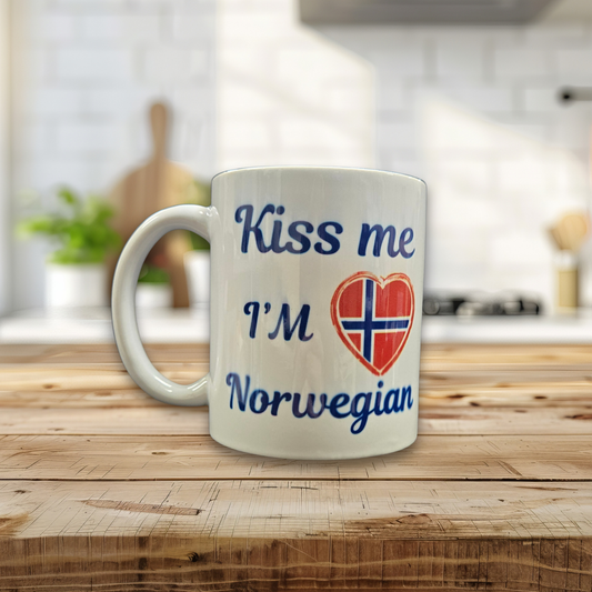 Kiss Me I'm Norwegian 11oz Mug