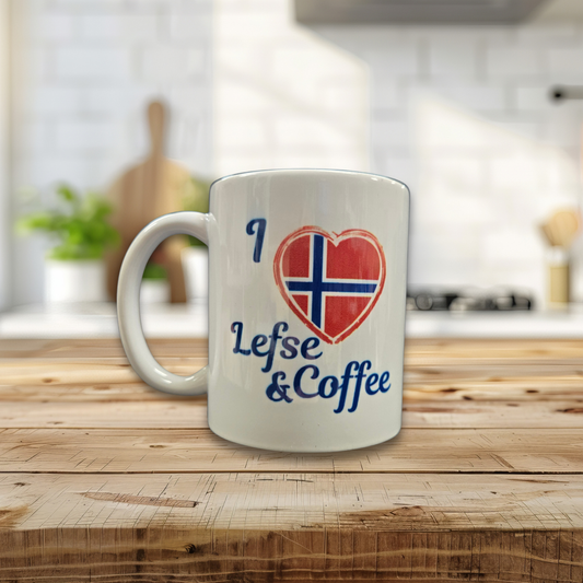 I Love Lefse and Coffee 11oz Mug